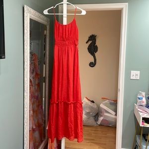 Orange Maxi dress, XS, NWOT